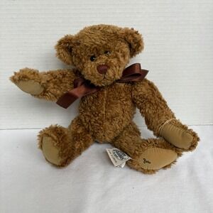 Cottage Collectibles by Ganz Ned Bear Plush 1995‎ Artist Designed Brown Bow